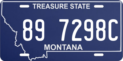MT license plate 897298C