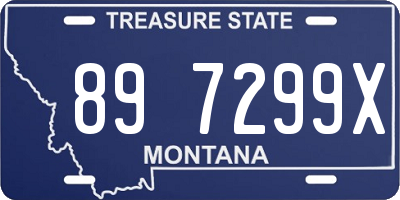 MT license plate 897299X