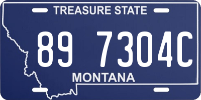 MT license plate 897304C