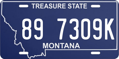 MT license plate 897309K