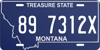 MT license plate 897312X