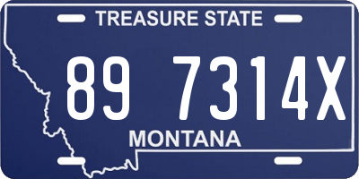 MT license plate 897314X