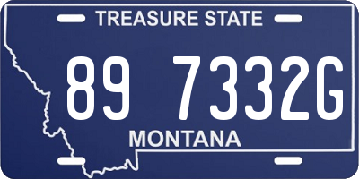 MT license plate 897332G