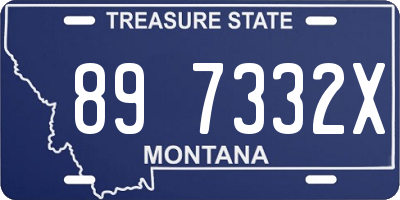 MT license plate 897332X