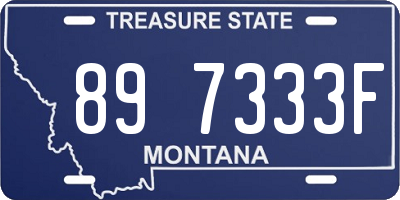 MT license plate 897333F
