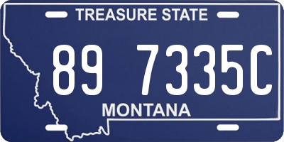 MT license plate 897335C
