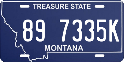 MT license plate 897335K