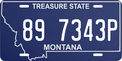 MT license plate 897343P