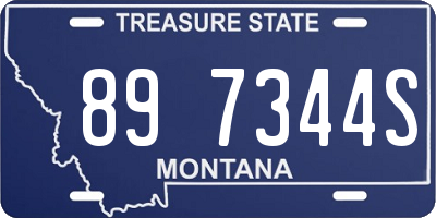 MT license plate 897344S
