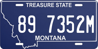 MT license plate 897352M