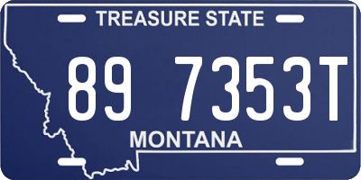 MT license plate 897353T