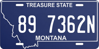 MT license plate 897362N