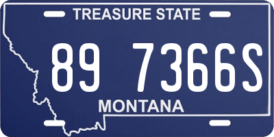 MT license plate 897366S