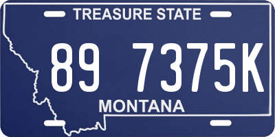 MT license plate 897375K