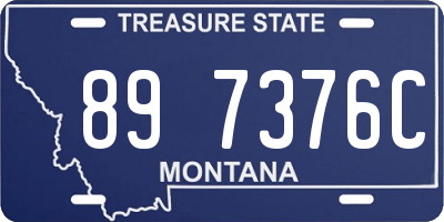 MT license plate 897376C