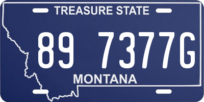 MT license plate 897377G