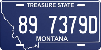 MT license plate 897379D