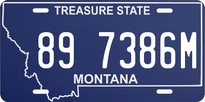 MT license plate 897386M