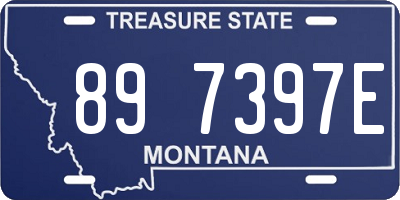 MT license plate 897397E