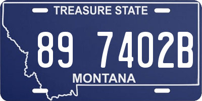 MT license plate 897402B