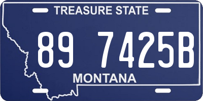 MT license plate 897425B
