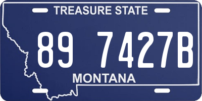MT license plate 897427B
