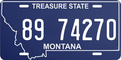 MT license plate 897427O
