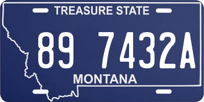 MT license plate 897432A