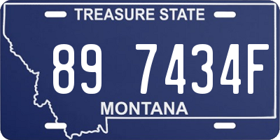 MT license plate 897434F