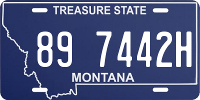 MT license plate 897442H