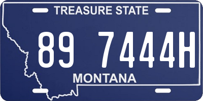 MT license plate 897444H