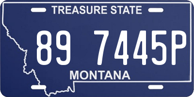 MT license plate 897445P