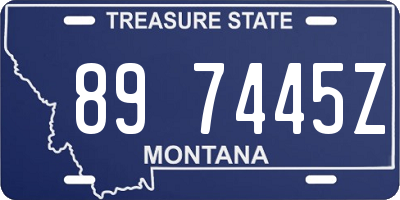 MT license plate 897445Z