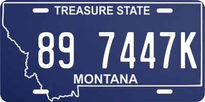 MT license plate 897447K