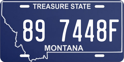 MT license plate 897448F