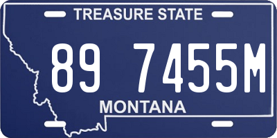 MT license plate 897455M