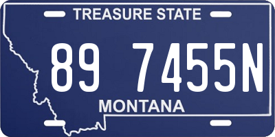 MT license plate 897455N