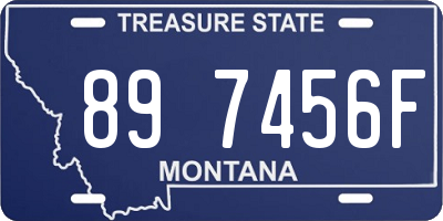 MT license plate 897456F