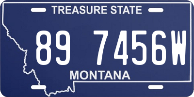 MT license plate 897456W