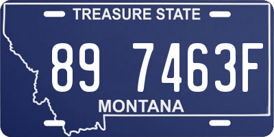 MT license plate 897463F