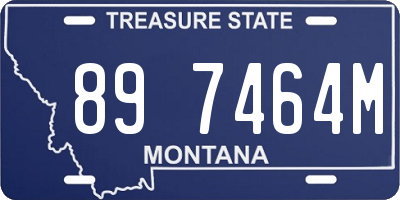 MT license plate 897464M