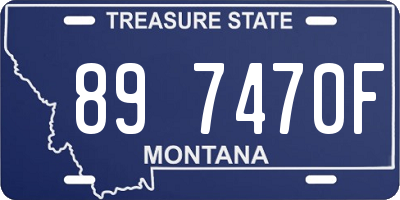 MT license plate 897470F