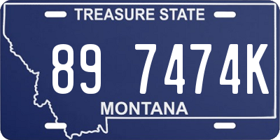 MT license plate 897474K