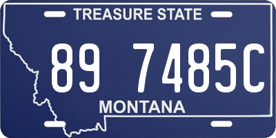 MT license plate 897485C