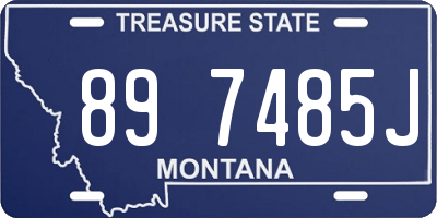 MT license plate 897485J