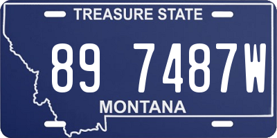 MT license plate 897487W