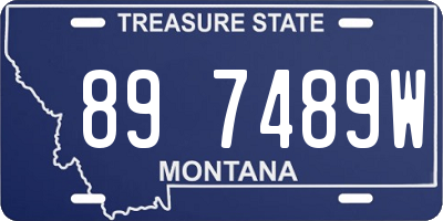 MT license plate 897489W
