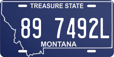MT license plate 897492L