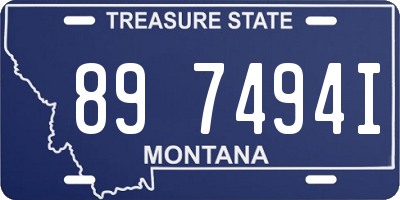 MT license plate 897494I