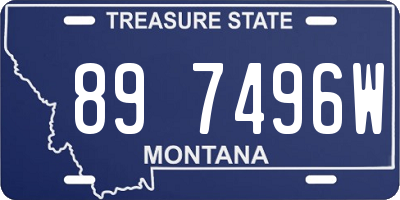 MT license plate 897496W